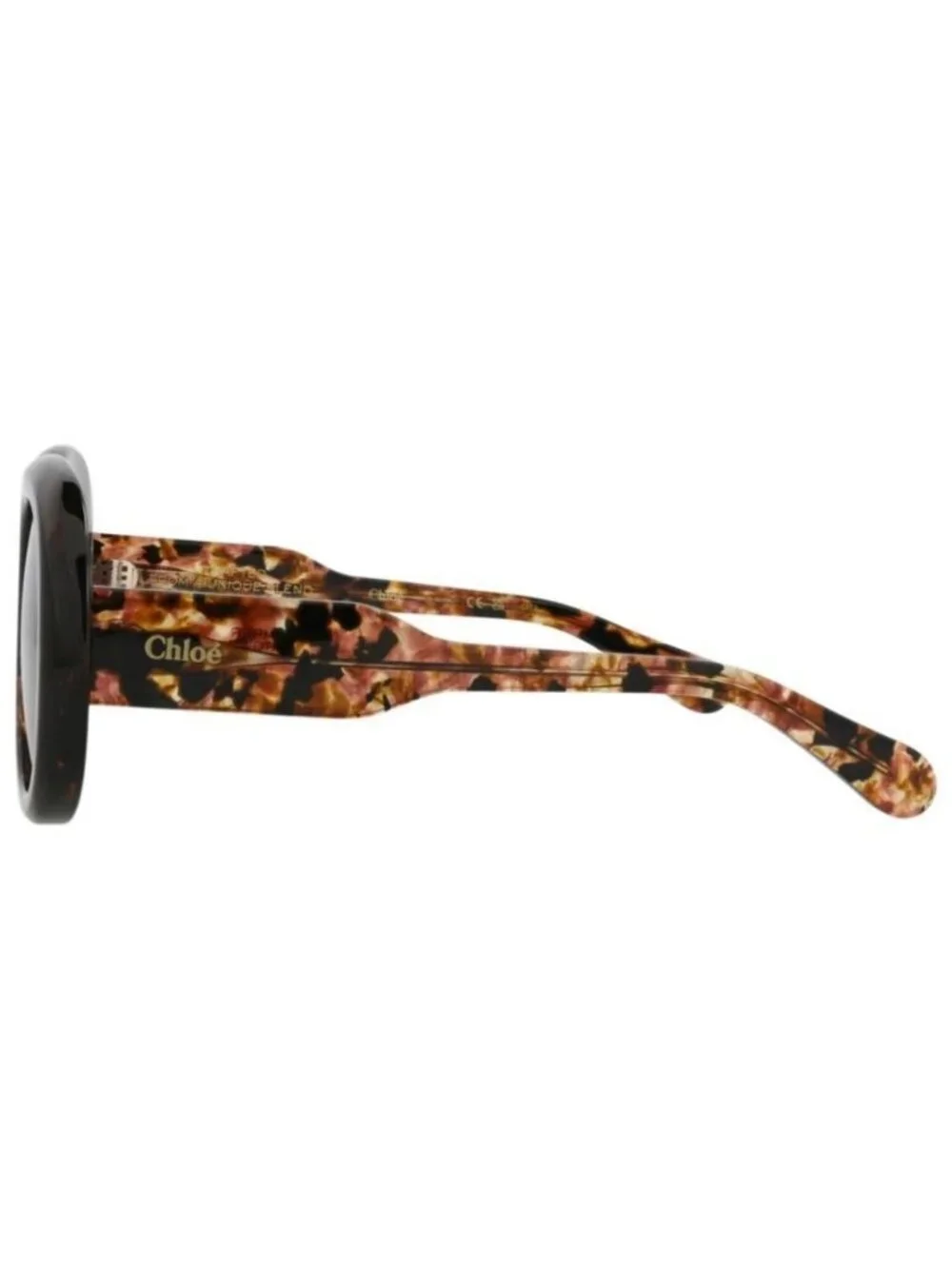 New Chloé Womens Square/Rectangle Havana Havana Violet Fashion Designer Sunglass